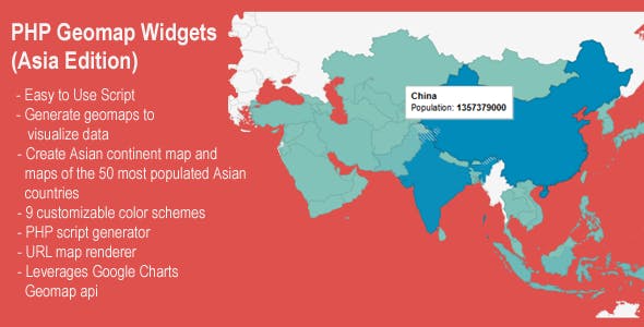 PHP Geomapping Widgets (Asia) 