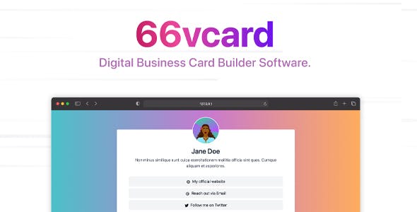 66vcard - Digital Business Card Builder (SAAS)