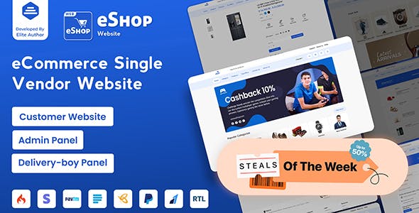 eShop Web- eCommerce Single Vendor Website | eCommerce Store Website
